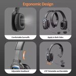 Wireless Headset Manufacturer - Hands Free ENC Noise Canceling for Call Center Trucker BT