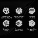 Wired Earphones Manufacturer - KZ ZEX Pro NEW 1ED+1DD+1BA Electrostatic Hybrid Sport In-ear Monitor
