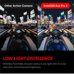 Action Camera Manufacturer - Insta360 Ace Pro 2-8K Waterproof Co-Engineered CMOS Dual AI Chip Exceptional Low Light Performance