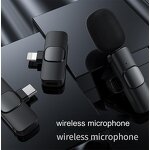 Wireless Microphone Manufacturer - Portable One-Click Recording Receiver for Two-SLR Camera Outdoor Video Interview Noise Cancelling