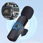 Wireless Microphone Manufacturer - Portable One-Click Recording Receiver for Two-SLR Camera Outdoor Video Interview Noise Cancelling