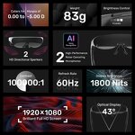 AR Smart Glasses Manufacturer - Rokid Air China Origin Portable Giant Screen Viewing Suit DP Mobile Phone Computer Projection