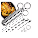 Meat Injector Manufacturer - 2-oz Marinade Flavor Syringe 304 Stainless Steel with 3 Professional Needles