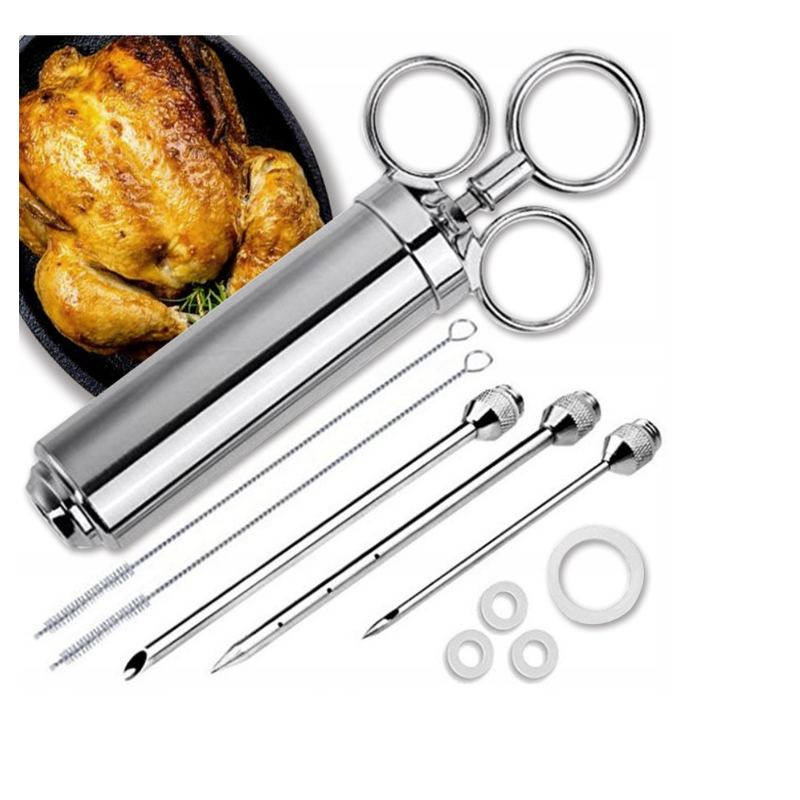 Meat Injector Manufacturer - Bbq Tools Stainless Steel Seasoning Marinade Syringe for BBQ Grill Turkey