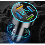 Car Charger Manufacturer - 4 in 1 USB 4 Ports 66W Fast PD QC3.0 with Led