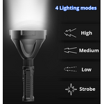 Flashlight Manufacturer - 1000 Lumens 6 Modes Waterproof Rechargeable Handheld Spotlight with Side Light