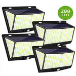 Solar Lamp Manufacturer - LED Garden Security Wall Light 288 Led High Bright Waterproof with Motion Detector