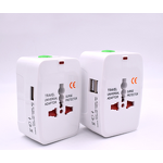 Travel Adapter Manufacturer - Customized logo Universal All in One Ac Dc Plug Converter World USB with CE
