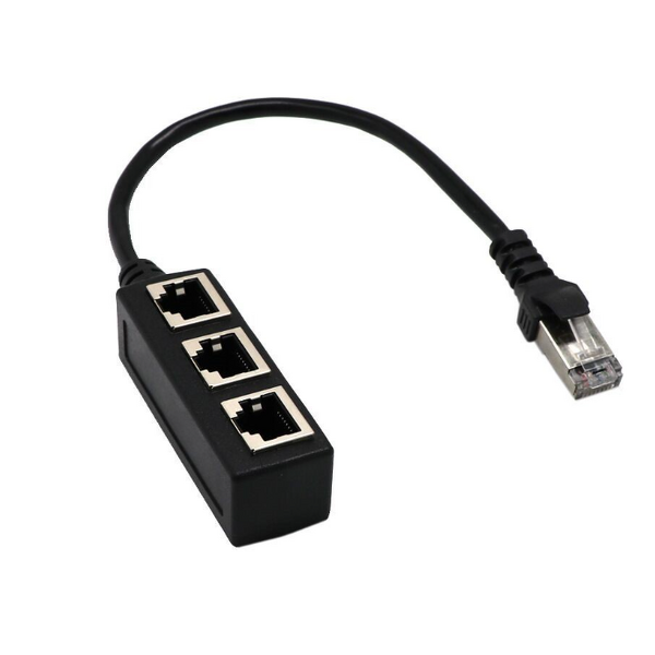Network Adapter Manufacturer - RJ45 Male to 3 Female LAN Ethernet Splitter
