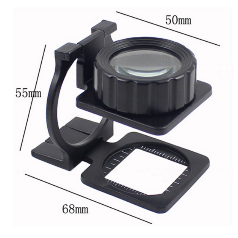 Inspection Magnifier Manufacturer - Factory Portable 15 Times Double-layer Optical Glass Lens Cloth with Scale