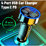 Car Charger Manufacturer - Qc 3.0 Pd 30w to 150w 4 Usb+type C Android Fast