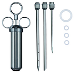 Meat Injector Manufacturer - 2-oz Marinade Flavor Syringe 304 Stainless Steel with 3 Professional Needles
