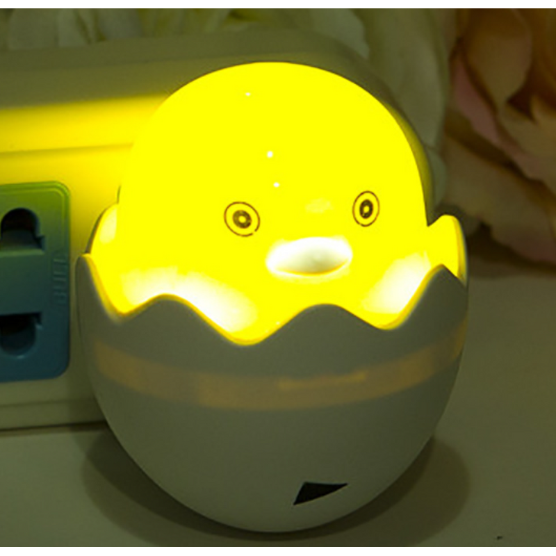 Night Light Manufacturer - Cartoon Yellow LED Small Intelligent Light Control Energy-saving Plug Lamp