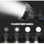 Flashlight Manufacturer - 1000 Lumens 6 Modes Waterproof Rechargeable Handheld Spotlight with Side Light