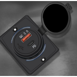 USB Car Charger Manufacturer - New 12V Outlet 360 Rotating Waterproof Dual PD QC 3.0 for Car RV Marine