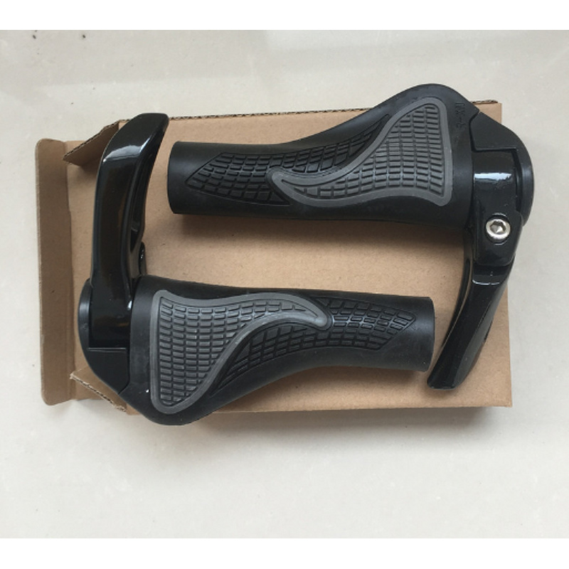 Bike Grips Manufacturer - Shock Absorption Ergonomic Mountain Bike Non-Slip Lock on with Bar Ends