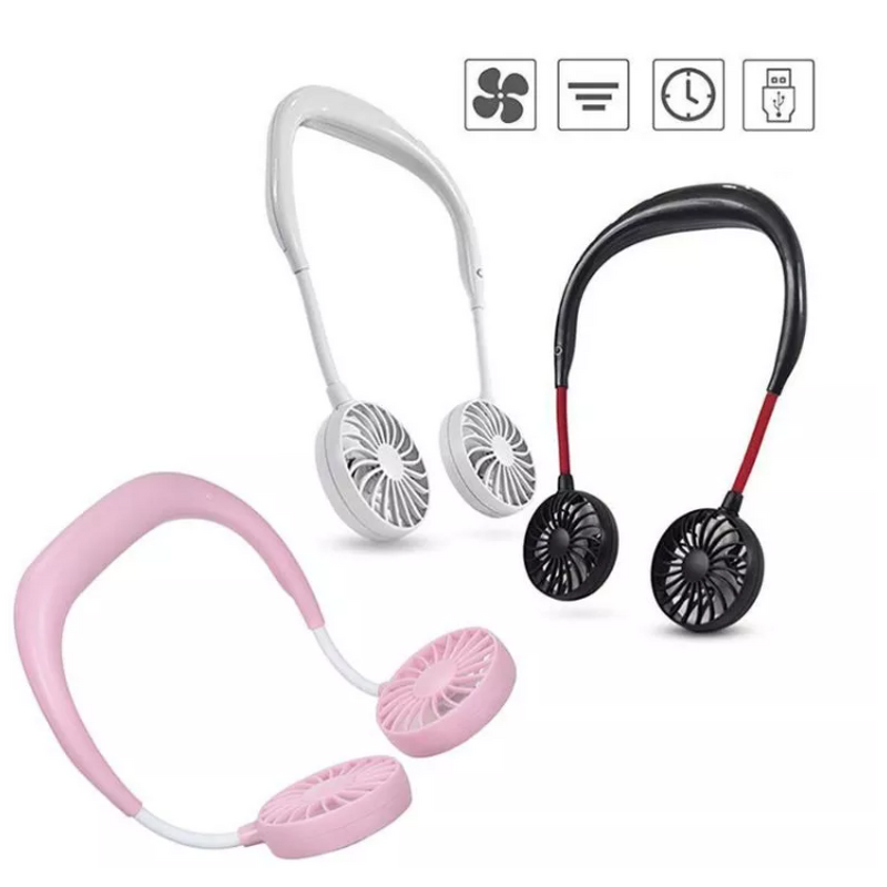 Neck Fan Manufacturer - Mini USB Portable Hands-free Rechargeable 2000mA Sports Desk Cooler