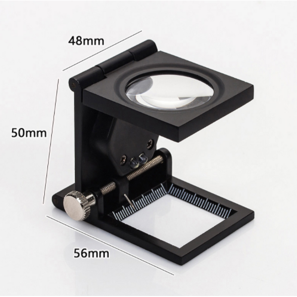 Magnifier Manufacturer - Wholesale Desktop Metal 10 Times Lighting Inspection Cloth with Pointer Scale