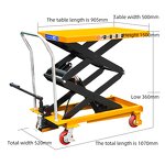 Scissor Lift Table Manufacturer - Sustainable Hydraulic 1500mm Height 500kg Manual Mobile