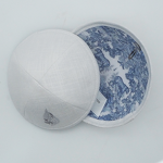 Kippah Manufacturer - Linen Flame Embroidery Custom Print Logo for Bar Mitzvah Gift