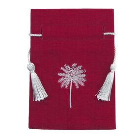 Drawstring Bag Manufacturer - Linen Embroidered Custom Logo Candy Gift Pouch