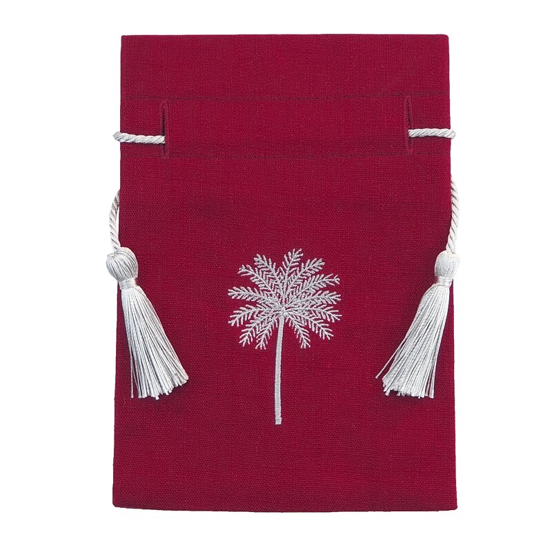 Drawstring Bag Manufacturer - Linen Embroidered Custom Logo Candy Gift Pouch