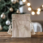 Drawstring Bag Manufacturer - Linen Custom Name for Holiday Candy Gift Gifting