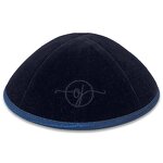 Kippah Manufacturer - Velvet Heat Transfer Custom Logo for Bar Mitzvah Judaica Gift