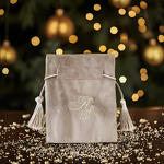 Drawstring Bag Manufacturer - Linen Custom Name for Holiday Candy Gift Gifting