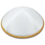 Kippah Manufacturer - Raw Silk Custom Logo for Wedding Bar Mitzvah Judaica Gift