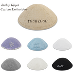 Kippah Manufacturer - Burlap Wholesale Custom Logo for Mitzvah Judaica Gift