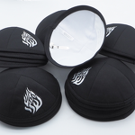 Kippah Manufacturer - Cotton Flame Embroidery Custom Logo for Bar Mitzvah Judaica Gift