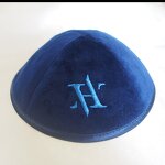 Kippot Judaica Velvet Kipa Men's Jewish Yamaka Hat with Hebrew Letter Embroidery Ethnic Yarmulke