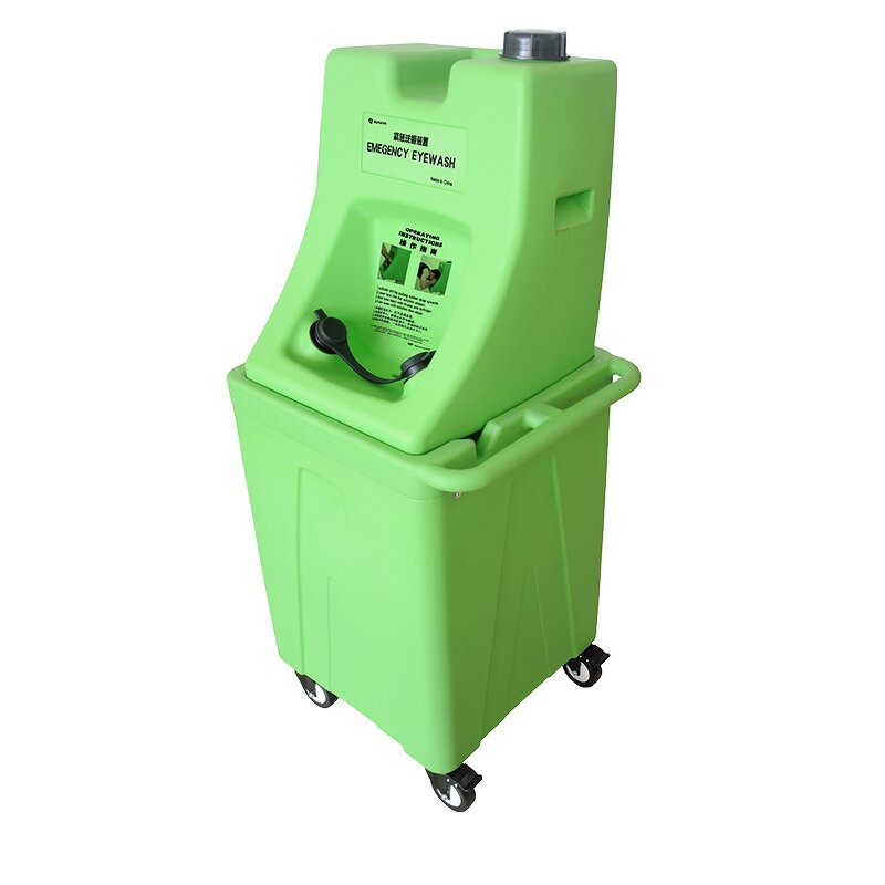 Emergency Eye Washer Station Manufacturer - Green Color Portable for Factory