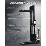 Pallet Stacker Manufacturer - Hangcha 1500kg 3000mm Warehouse Full Auto Walkie Electric