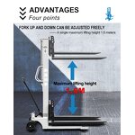 Pallet Stacker Manufacturer - Hangcha 1t 1600mm ISO CE Manual Hand Hydraulic Loading