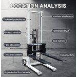 Pallet Stacker Manufacturer - Hangcha 1t 1600mm ISO CE Manual Hand Hydraulic Loading