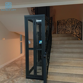 Customized Stainless Steel Passenger Elevators Home Hotel Apartment-Modern Design Gearless Hydraulic Durable Monarch Controller