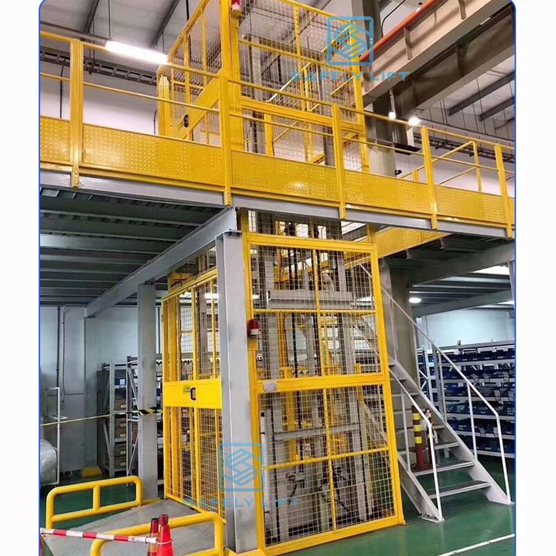 Freight Elevator Manufacturer - Industrial Guide Rail Hydraulic Vertical Warehouse Lift
