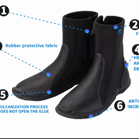 Diving Boots Manufacturer - Sinodiving 5mm Neoprene Customized Vulcanized Diving Boots