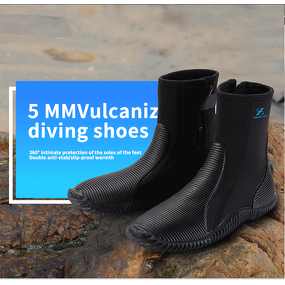 Diving Boots Manufacturer - Sinodiving 5mm Neoprene Warm Black Snorkeling Beach Shoes