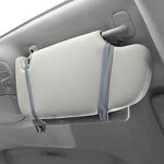 Car Storage Manufacturer - Sinodiving Grey Sun Visor Bill Card Phone Zipper Pouch