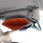 Car Storage Manufacturer - Sinodiving Grey Sun Visor Bill Card Phone Zipper Pouch