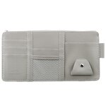 Car Storage Manufacturer - Sinodiving Grey Sun Visor Bill Card Phone Zipper Pouch