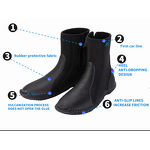 Diving Boots Manufacturer - Sinodiving 5mm Neoprene Warm Black Snorkeling Beach Shoes