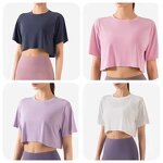 Crop Top T-Shirts Manufacturer - Women's Custom Color Short Sleeves Summer Wholesale