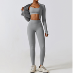 Yoga Sets Manufacturer - Wholesale 5 Pieces with Leggings Bra & Shawl Jacket