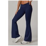 Yoga Pants Manufacturer - Customized Naked Feeling Cross High Waist Flared Pants