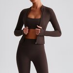 Yoga Jackets Manufacturer - Women Multicolored Athletic Zipper Tight with Pockets