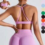 Sport Bra Manufacturer - Hot Selling Adjustable Strap Cross Back Seamless